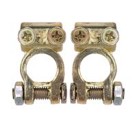 MINIEASE Battery Disconnect Terminals, Gold, Toggle Switch, Manual Operation, Top Post Connectors for Car, Van, RV, Boat