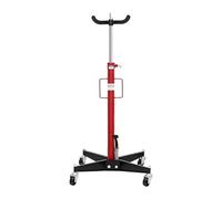Minifactory 0.5T Hydraulic Telescopic Transmission Jack with Foot Pedal - Heavy Duty Car Gearbox Lift Stand for Auto Repair Shops 110-185cm Adjustable Height Vertical Transmission Lift Red