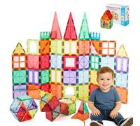 Minifactory 100PCS Magnetic Tiles Building Blocks Set for Kids, 3D Magnetic Construction Toys, STEM Educational Magnet Blocks, Creative Learning Building Toy for Boys Girls Age 3+
