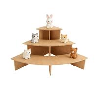 Minifactory 3 Tier Craft Fair Table Corner Display Stand - MDF Makeup Shelf Table Display Unit POS Point of Sale Display Stand for Retail Counter Shop Home Showcase for Jewelry Cosmetics Small Items