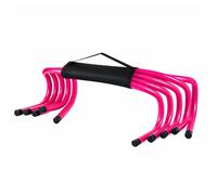 Minifactory 5pcs Fixed Soccer Training Hurdle Barrier Set, Agility & Obstacle Training Equipment for Soccer & Basketball, Sports Training Hurdles for Jumping, Speed & Fitness Drills (Pink)