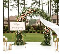 Minifactory Easel Stand for Wedding Signs & Posters, 168cm Tall Adjustable Metal Display Stand, Collapsible Portable Artist Easel for Canvas, Exhibitions & Presentations (Golden)