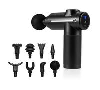 Minifactory Massage Gun Muscle Massager 8-Head Portable Massage Guns with Compact Elegance Design Quiet Percussion Massage Gun with LCD Screen for Body Back Leg Muscle Pain Relief