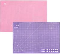 Minifactory Self Healing Cutting Mat, A3 Double Sided 5-Ply Thickened Rotary Cutting Sewing Mat with Inch & Metric Grid, Durable Craft Cutting Board (Purple/Pink 45 * 30cm)