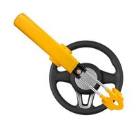 Minifactory Steering Wheel Lock Twin Bar Double Hook Heavy Duty Car Anti-Theft Device High Visibility Yellow Universal Fit Adjustable Length Anti-Scratch Vehicle Security Lock for Cars SUVs Trucks