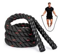 Minifactory Weighted Jump Rope for Fitness Heavy Jump Rope with Adjustable Length Comfortable Handles for Men & Women Full Body Workout Equipment for Muscle Building Fat Burning & Cardio Training