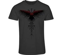 Minifan Men's Viking Shirt: Blood Rab - Raven T-Shirt, Dark Grey, XXL