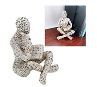 minifinker Reading Woman Figurine, Pulp Ladies Reading Shelf Decor, Innovative Lady Pulp Molding Bookshelf Ornaments, Resin Vivid Textures Ideal Bookshelf Decoration Ornament, for Living Room(G)