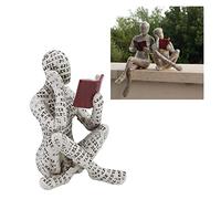 minifinker Reading Woman Figurine, Pulp Ladies Reading Shelf Decor, Innovative Lady Pulp Molding Bookshelf Ornaments, Resin Vivid Textures Ideal Bookshelf Decoration Ornament, for Living Room(G)
