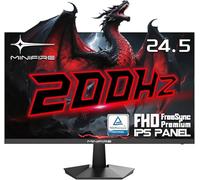 Minifire 24.5 Inch 200Hz Gaming Monitor, Full HD 1080p Fast IPS, 1ms MPRT, Adaptive-Sync, DCI-P3 95%, sRGB 120%, Blue Light Certified, HDMI2.0&DP1.4, VESA 75X75mm (MFG25X1)