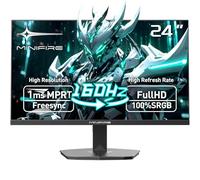 Minifire G24F4M 24 Inch Monitor, 160Hz, FHD 1920x1080 Gaming Monitor with AI Crosshair, Fast IPS, 1ms MPRT, sRGB100%, 3000:1, HDR, 300cd/m², Frameless, VESA 75x75mm, HDMI 2.0＆DP 1.4