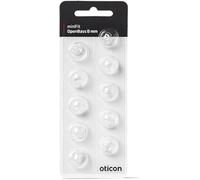 Minifit Open/Open Bass 8mm (Medium) Domes,Hearing aid Domes, for Oticon Bernafon Sonic Philips MiniRite Hearing Aids Supplies (1 pack/10 Domes Total) Genuine OEM for Oticon