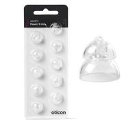 Minifit Power 8mm (Medium) Domes,Hearing aid Domes, for Oticon Bernafon Sonic Philips MiniRite Hearing Aids Supplies (1 pack/10 Domes Total) Genuine OEM for Oticon