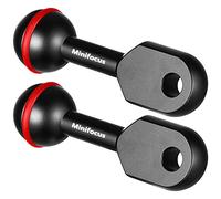 MINIFOCUS 1" Ball to YS Head Clip Arm, 2PCS 3.35"/8.5cm Aluminum Alloy YS Head Adapter Lightweight Arm Underwater Photography Lighting System Connector for Diving Strobe/Video Light