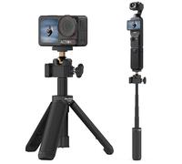 MINIFOCUS Extendable Mini Camera Tripod, 360° Ball Head with Cold Shoe, 4 Levels Telescopic Tripod Selfie Stick for GoPro Hero 13/12/11/10, DJI Osmo Pocket 3, Action 5 Pro, Insta360 x5