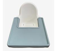 Minifolk High Chair Full Cover Mat Tray Made for IKEA ANTILOP BPA Free Silicone Placemat Dishwasher Safe Baby Toddler (Nordic Blue)