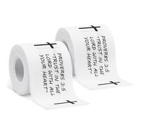 MiniInflat 2 Pcs Cross Tape Christian Athletic Tape Sports Wrap 2in x 23ft Jesus Cotton Wrist Wrap for Soccer Football Baseball Gymnastics Boxing Christian Church Gifts(White,Proverbs 3:5)