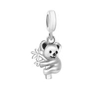 MiniJewelry Koala Eucalyptus Dangle Charm fits Pandora Charms Moments Bracelets