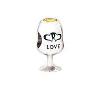 MiniJewelry Wine Glass Love Heart Charm Compatible with Pandora Bracelets November Yellow Birthstones CZ Wife Girlfriend Women Girls Birthday