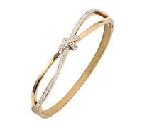 Minikeda Forever and Ever Knot Classic Bracelets for Women Gold/Silver Bracelet Crystals, Birthday Christmas Xmas Gift for Women/Mum/Mother/Wife (Gold)