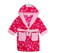 MiniKidz Girls Fairy Wings & Crown Princess Dressing Gown Hot Pink & Pale Pink 3-4