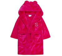 Minikidz Metzuyan Infant Girls Hooded Plush Fleece Star Dressing Gown 4-5 Years Fuchsia