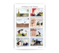 Minilabel 'In The Garden' Tottering Tea Towel Dish Cloth - Amusing, Funny, Comical
