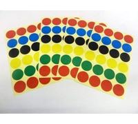 Minilabel Mixed Colours Paper Stickers, 18mm Circular, 96 Labels, Self-Adhesive Sticky Labels, Economy Pack