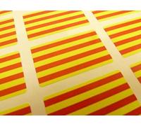 Minilabel Pack of 60 33x20mm Rectangle, Self-Stick Catalonia Catalunya Labels, Catalan Independence Flag Stickers
