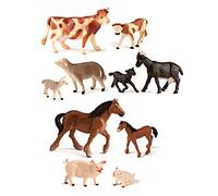 Miniland 27430 Farm Animals with Babies 10 Figures, Multi-Color
