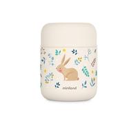 Miniland 280 ml Food Thermos for Baby - Stainless Steel, Double-Wall Insulation with Copper Layer, Keeps Food Hot & Cold for 24+ Hours, Leakproof, BPA Free, Dreamland Rabbit