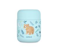 Miniland 280 ml Food Thermos for Baby - Stainless Steel, Double-Wall Insulation with Copper Layer, Keeps Food Hot & Cold for 24+ Hours, Leakproof, BPA Free, Dreamland Bear