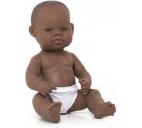 Miniland 31033 Baby Doll African Boy, Multi-Color