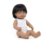 MINILAND 31157 Baby Doll Hispanic Boy in Box, Multi-Color