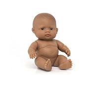 Miniland Baby Doll 21 cm - Medium Skin Tone, Pretend Play and Learning