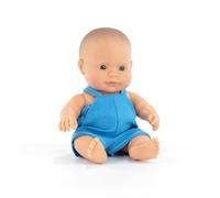 Miniland Baby Doll Caucasian Boy 21cm. Made in Spain with vanilla scent. Anatomically correct. My friends & Me collection