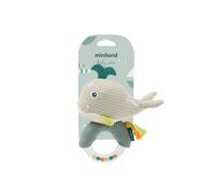 Miniland - Baby Rattle: Soft, Lightweight and Stimulating, Ideal for Early Sensory Discoveries from Birth (Ocean)