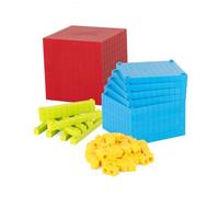 Miniland Base 10 Set to work and understand the numerical decomposition of the number 10. Made in Spain. Contains 121 pieces, 24 activities, 15 cards and 1 teaching guide.