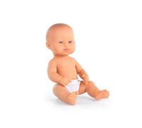 Miniland - Caucasian Baby Doll with Down Syndrome, 32 cm, Inclusive Anatomically Correct with Diverse Features, Handmade Baby Doll