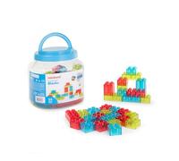 Miniland Container of 55 translucent, multicoloured, interlocking pieces of different sizes. For children from 2 years old