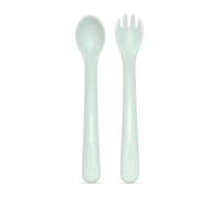 Miniland Dolce Mint Set of Spoon and Fork with Long Handle. Made in Spain with high Quality Materials and Designed for All Children.