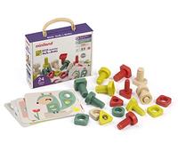 Miniland Eco Activity Nuts & Bolts. Motor Skills Game with Screws and Nuts, Recycled and Recyclable Materials. For 2 to 5 Years