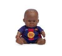 Miniland FC Barcelona Doll 21 cm - Dark Skin Tone, No. 10, Official Kit