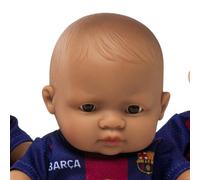 Miniland - FC Barcelona Doll 21 cm with Official Blaugrana Kit - Articulated and Collectible Barça Football Doll - Official Licence (Latino)