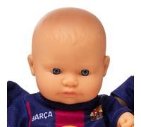 Miniland - FC Barcelona Doll 21 cm with Official Blaugrana Kit - Articulated and Collectible Barça Football Doll - Official Licence (Caucasian Female)