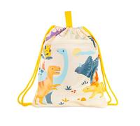Miniland - Kids Drawstring Backpack, Waterproof Children’s Bag, Durable, Comfortable and Fun (Jurassic)