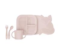 Miniland Meal Set BLW Candy. Vajilla completa para BLW que incluye Plato, BOL, Vaso, cubiertos Flexibles y Mantel, fabricada en España con materiales de alta calidad y diseñada para Todos Los niños.
