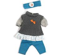 Miniland Mild Weather Grey Set of Clothes for 40 cm Dolls, Colour, 38-40 cm (31560)