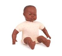 Miniland Miniland31063 40 cm Unisex Bald African Baby Doll without Underwear
