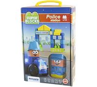 Miniland Super Blocks Police Station Construction Game 18 Units Multicolor Kids
